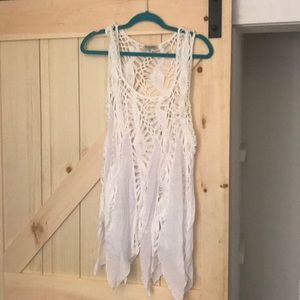 White Crochet Top